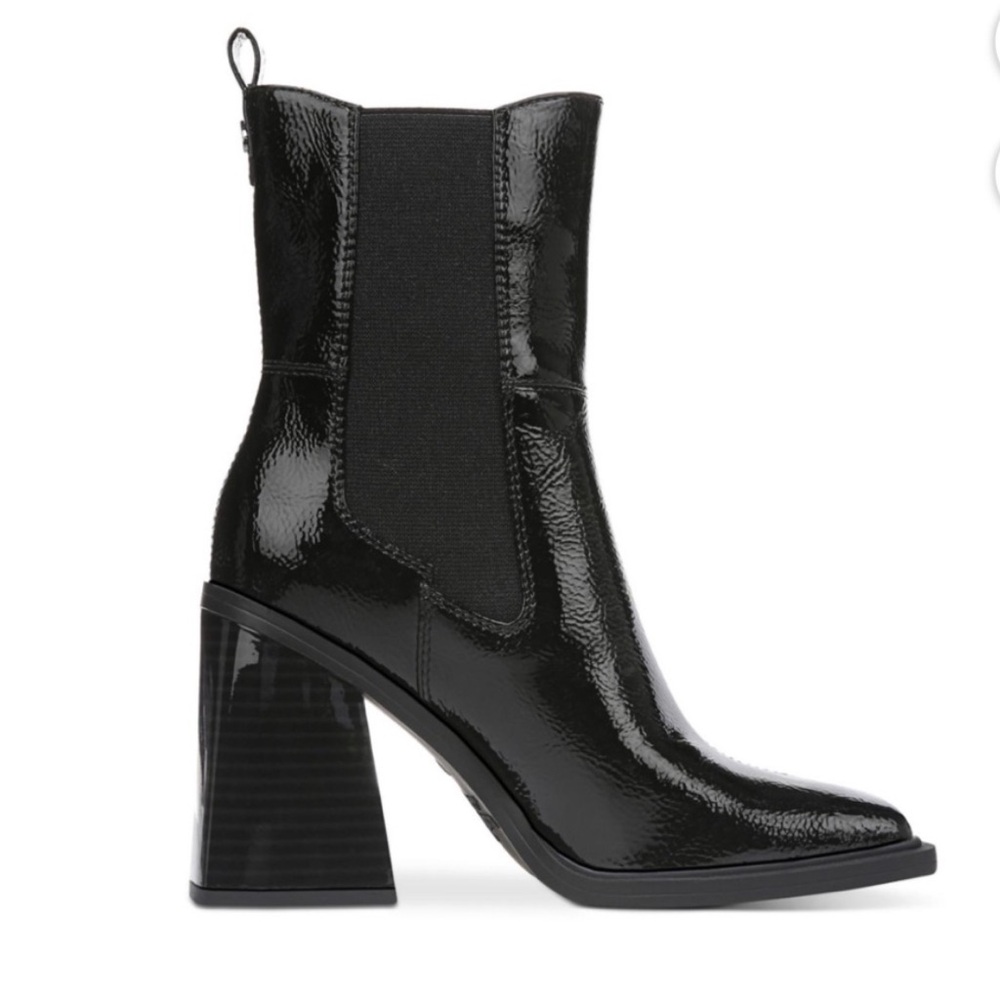 Circus NY by Sam Edelman Lauren Snip-Toe Chelsea Patent Leather Boots 6.5